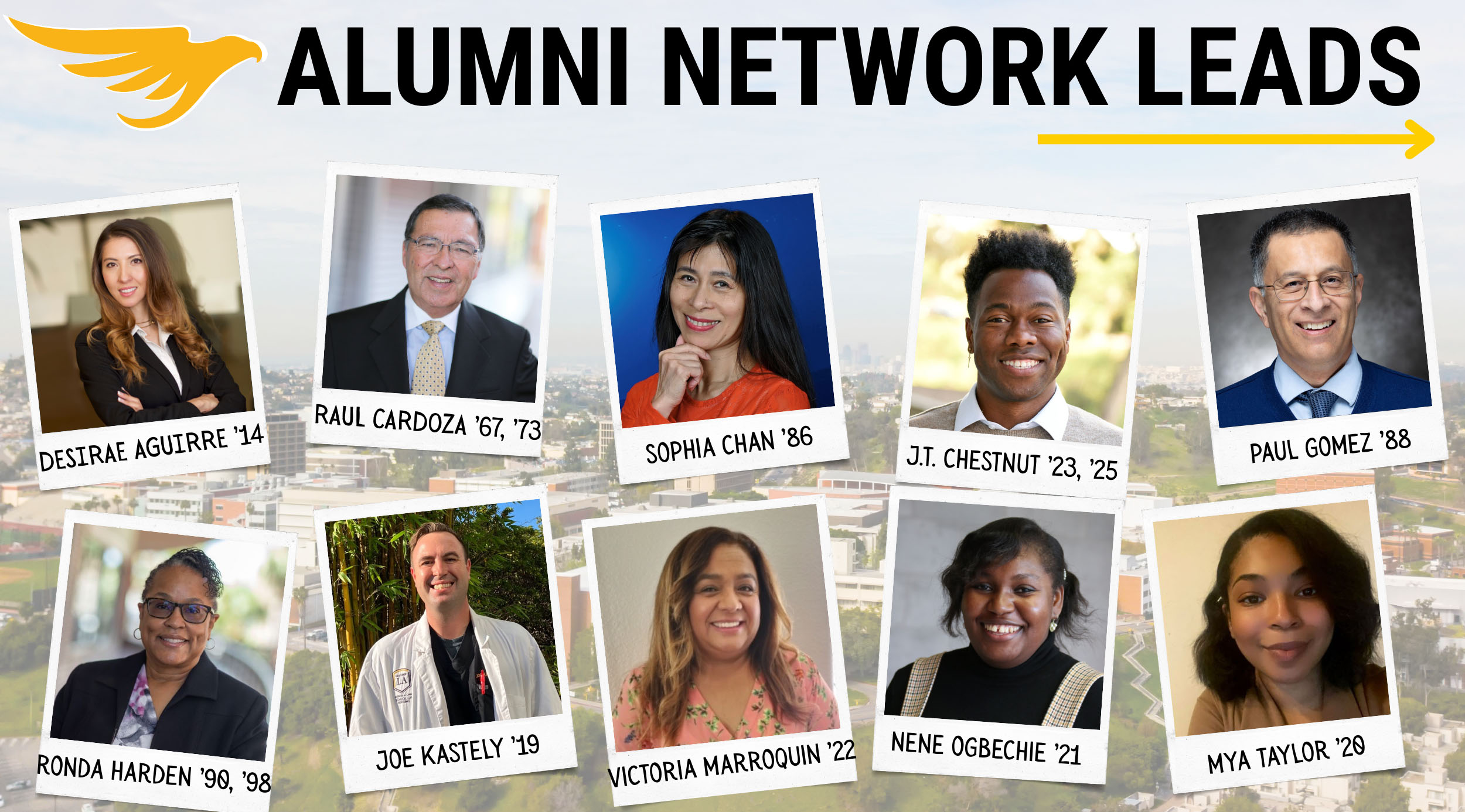 Collage of 10 alumni network leads