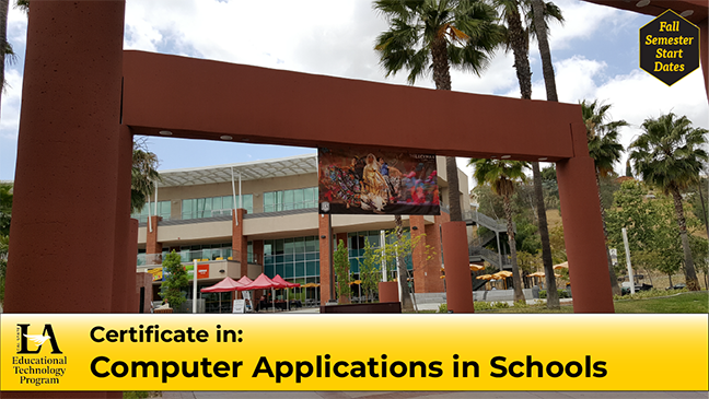 Certificate in Computer Applications in Schools. Fall start dates.