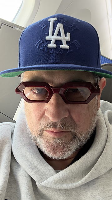 Omar wearing LA Dodgers hat