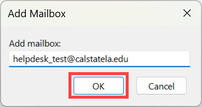 Add Mailbox dialog box