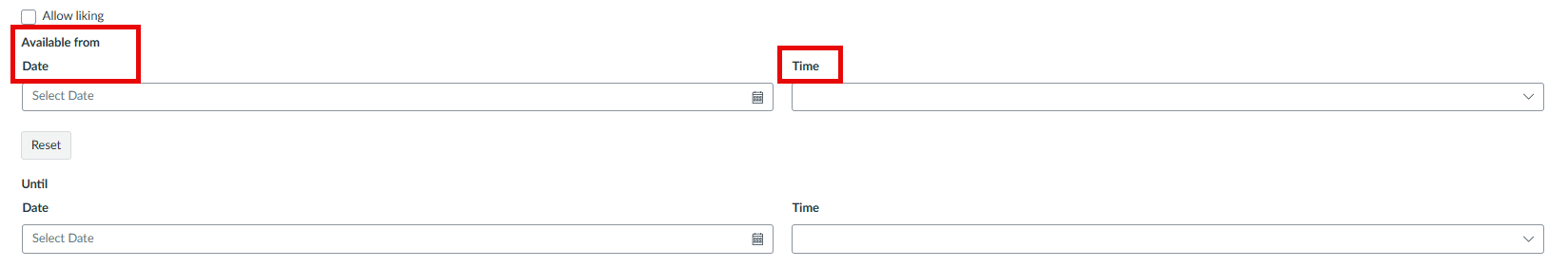 announcement from available date