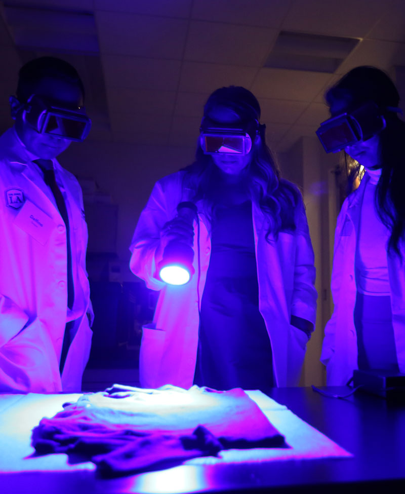 Students in a laboratory.