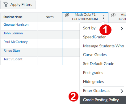grade posting policy