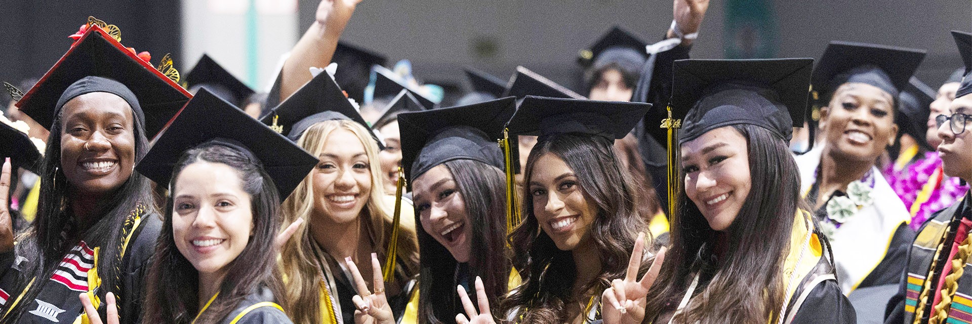Smiling Students at graduation Ceremony