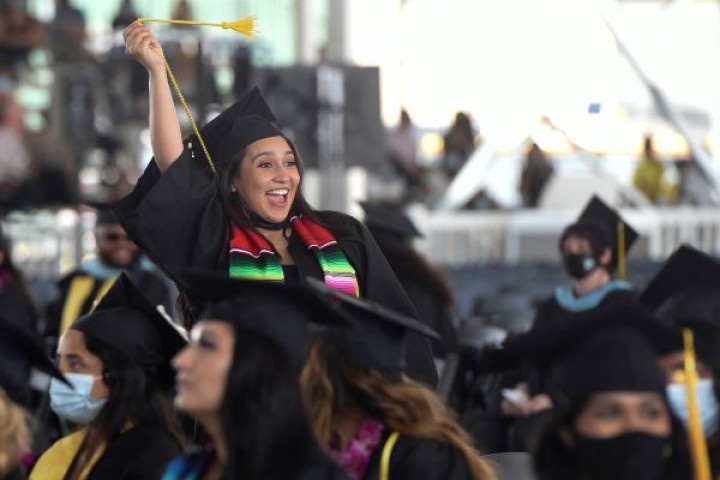 Student at commencement