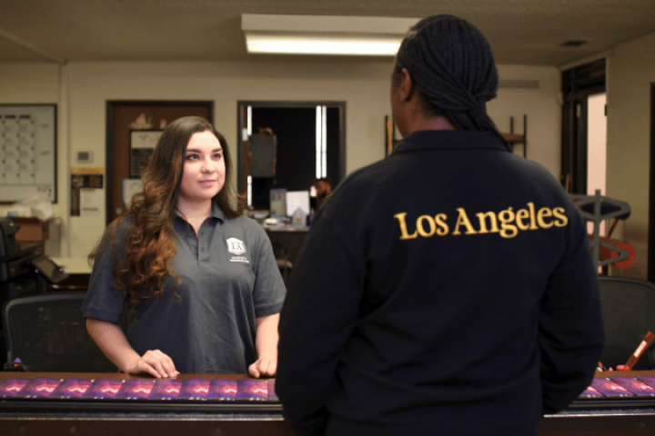 Students in Housing looking serious.