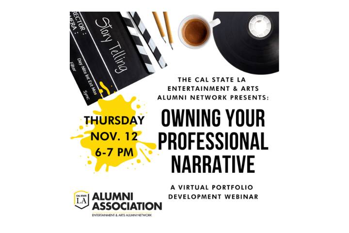 Owning your professional narrative. Thursday, November 12, 2020