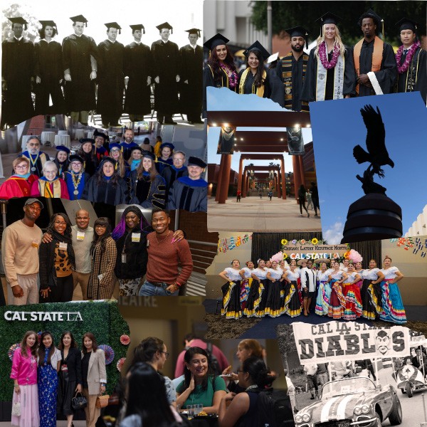 Collage of various alumni and campus photos