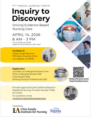 Inquiry to Discovery: Driving Evidence-Based Nursing Care, April 14, 2026, 8 am to 3 pm