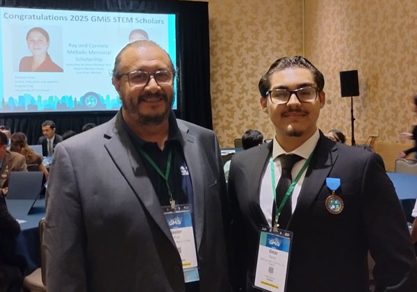 Omar Navar with Professor Rios